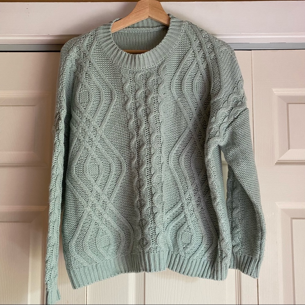 Vintage mint over sized sweater knit